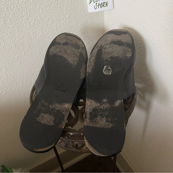 Gucci New York Yankees Leather Slides Slip Ons - Picture 6 of 7